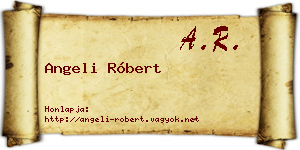 Angeli Róbert névjegykártya